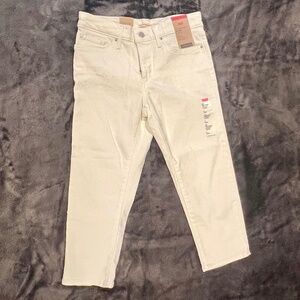 NWT Women's Levi's 311 Shaping Skinny Capris, White, size 6 W 28
